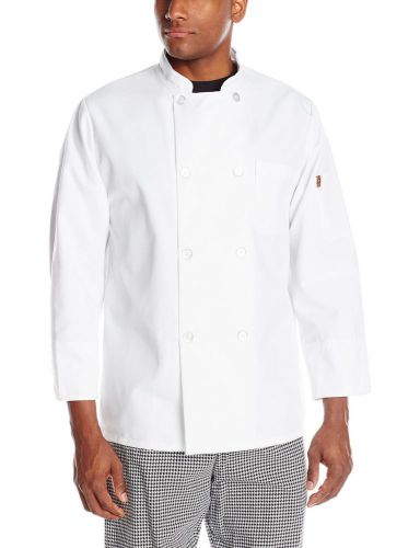 Chef Designs Men&#039;s Eight Pearl Button Chef Coat White Small