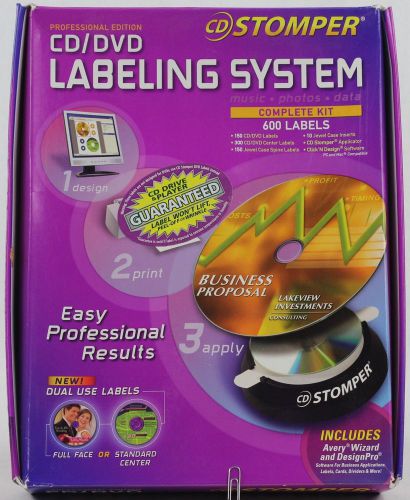 Avery CD/DVD Labeling System Complete Kit 600 Labels &amp; Software New Open Box