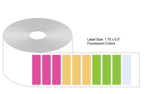 2,520 0.5x1.75&#034; white gold silver fluorescent return address labels sticky notes for sale