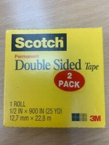 SCOTCH SCT665-2  DOUBLE SIDED TAPE PERM REFILL 1/2X900 25YD