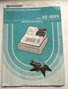 Sharp XE-1055 Electronic Cash Register Instruction Manual with 6 Keys