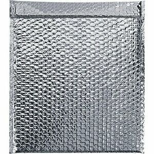 Partners Brand PINM1517 Cool Shield Bubble Mailers 15&#034; x 17&#034; Silver Pack of 50