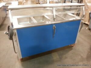 Precision 64&#034; Electric 4 Well Steam Table With Casters