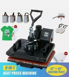 8 in 1 Heat Press Machine Swing Away Sublimation no Shipping to Puerto Rico