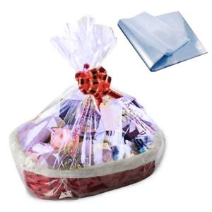 HappyBeeYo 100PCS Shrink Wrap Bags for Gift Baskets,24x32in 2 Mil Thick PVC Heat