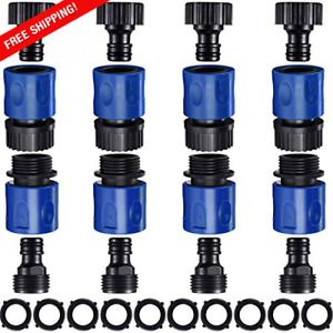 16 Pieces Garden Hose Quick Connector 3/4 Inch Plastic Water Hose Fittings Male