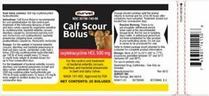 Calf Scour Boluses 25 Count Beef Dairy Cattle Bolus