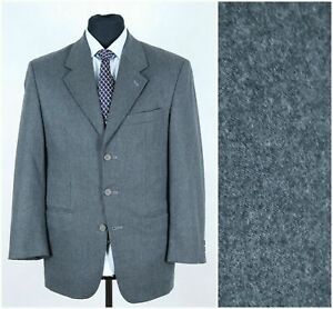 Mens Size US 40S Vintage Grey Pure Wool Sport Coat Blazer Jacket