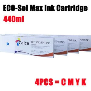 440ML 4 Color Calca Compatible Roland ECO-Sol Max Ink Cartridge CMYK