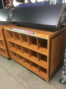 STORE FIXTURE CUBBIES - ROLLING DOUBLE SIDED - PICK UP IN OKLAHOMA CITY