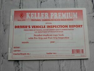 One Keller Premium Drivers Vehicle Inspection Report Paper Trucker Hot Shot Book