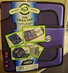 NEW Case It Tab Closure 2-Inch Ring Binder Expandable Tab File Purple S-816