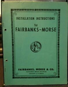 Fairbanks-Morse Installation, Operation, Maintenance - Automatic Water Softeners