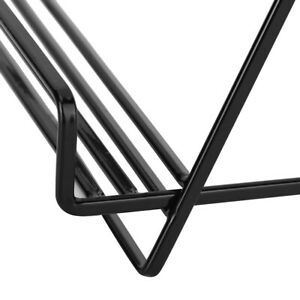 Iron Innovative Tabletop Book Shelf Rack Holder Tablet Computer Stand (Black)