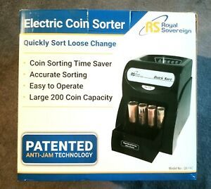 Royal Sovereign Quick Sort Coin Sorter Counter Machine QS-1AC ~ Works Great!