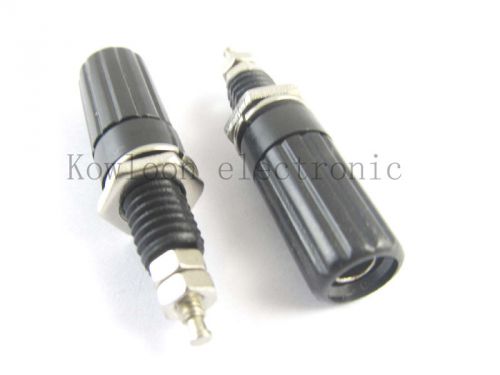 1pcs binding post speaker cable amplifier 4mm black banana plug jack connector for sale
