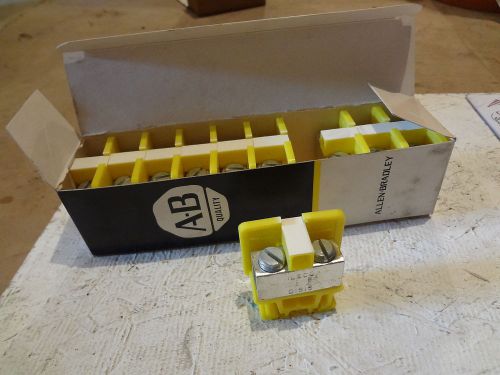 Box containing (10) allen bradley 1492-ce2y terminal block yellow for sale