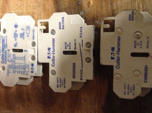 Cutler Hammer Aux Contacts LOT OF 4 two-C320KGS1, one-C320KA1, one-C320KB2