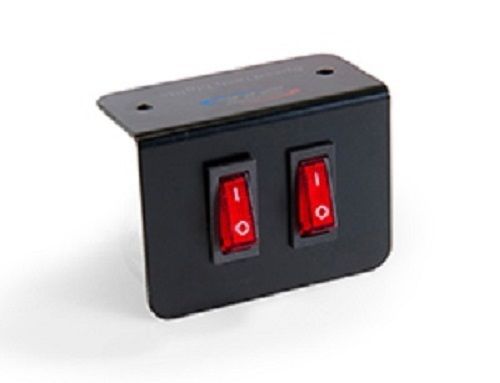 Double/dual switch panel - two rocker switches - l shaped mounting bracket for sale