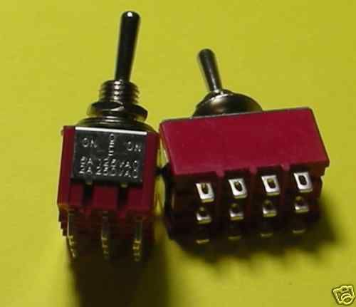 8,4PDT CENTER OFF ON OFF ON AMP TOGGLE DIY SWITCH,12P