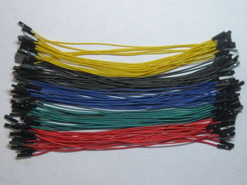 50 pcs Jumper wire Female to Female Pitch 2.54mm 1 Pin 26AWG 5 color 11.9in 30cm