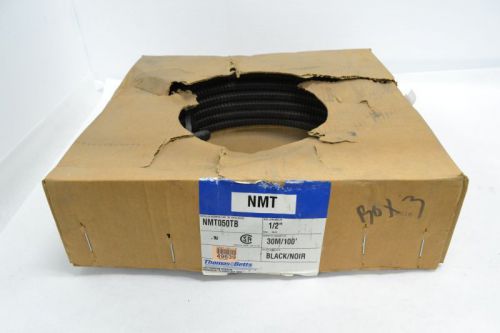 NEW THOMAS&amp;BETTS NMT050TB 1/2IN FLEXIBLE TUBING BLACK 100FT RIGID PVC B249680