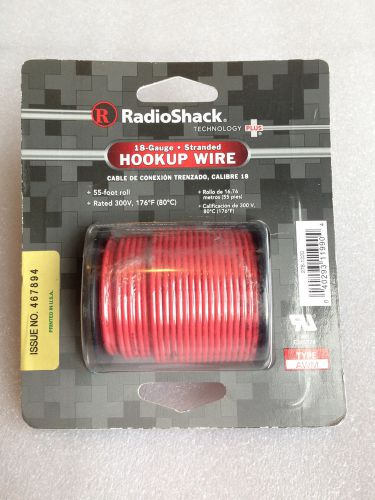 55-foot Roll 18-Gauge Stranded Hookup Wire. Rated 300V! Brand New!