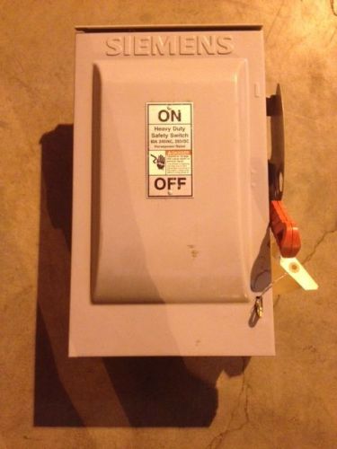 SIEMENS 60 AMP SAFETY SWITCH DISCONNECT 2 POLE FUSIBLE