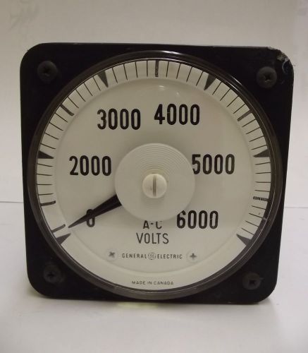 Type ab-18 general electric ac 0-6000v panel board voltmeter for sale