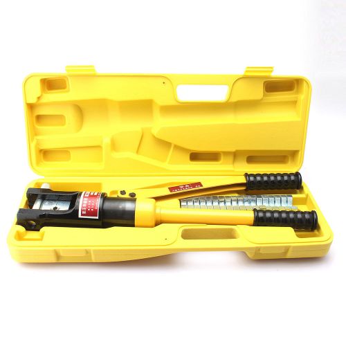 12 Ton Hydraulic Wire Battery Cable Lug Terminal Crimper Crimping Tool 10 Die