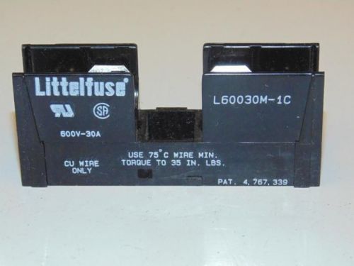 LITTELFUSE L60030M-1C FUSE HOLDER 1 POLE BOX LUG CONNECTOR (C4-S5-88A)