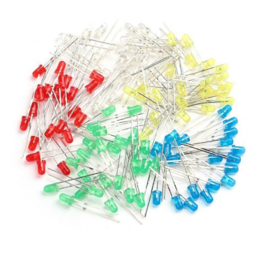 3mm Round LED Bright Light-Emitting Diodes Component 100PCS Luminous Diode GR