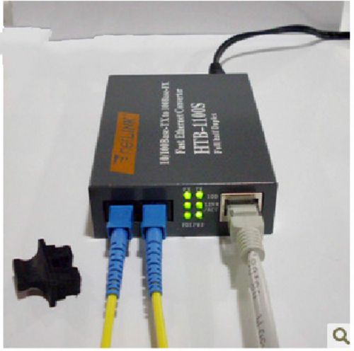Fast ethernet fiber optic media transceiver single-mode htb-1100s 25 km 10/100m for sale