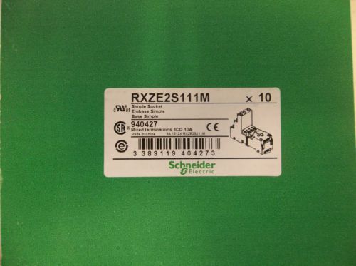 QTY: 10 - Schneider Electric - RXZE2S111M - SIMPLE SOCKET RELAY BASE