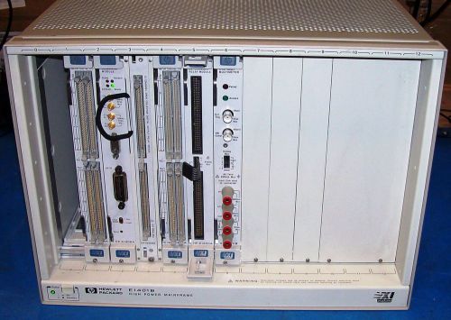Hp e1401b c-size vxi, high-power mainframe, 13-slot loaded (6) mods.used  as-is for sale