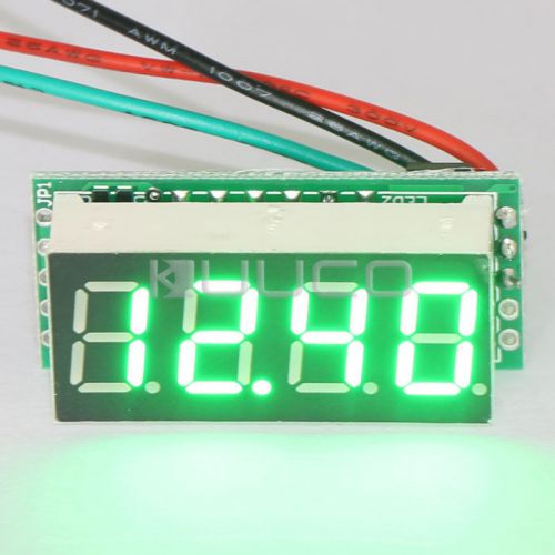 Slim digital voltmeter panel meter dc 0-30.00v green led voltage power monitor for sale