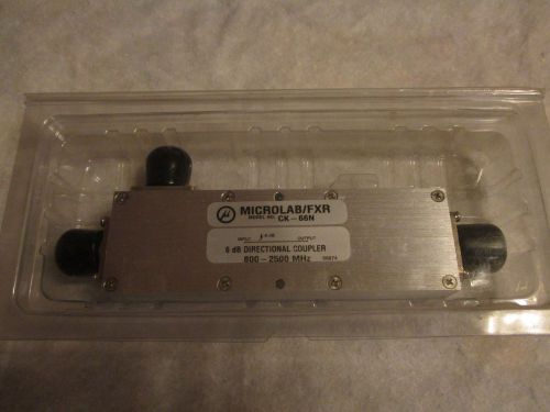 Microlab / FXR CK-66N 6 dB, 800 to 2500 MHz Type N (F) Directional Coupler