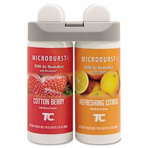 Rubbermaid Microburst Duet Refills, Cotton Berry/Citrus, 3oz, 4 /CT (RCP3485952)