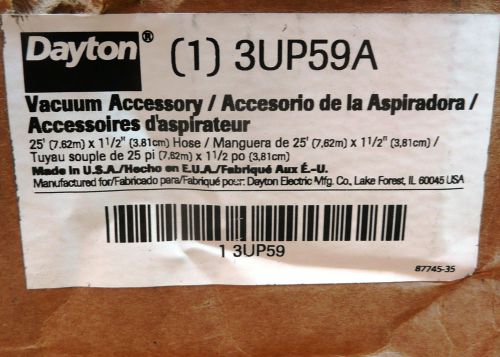 Dayton 3UP59 crush resistant  1 1/2&#034; vacuum hose kit-- 25 feet long--Made in USA
