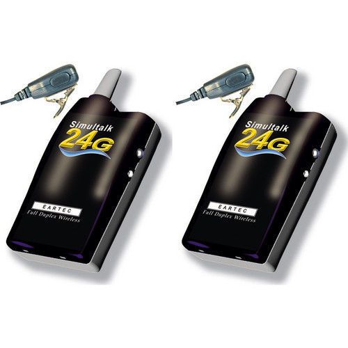 Simultalk  eartec two simultalk 24g wireless radios with lapel mic kit slt24g2la for sale