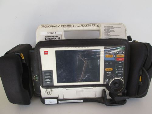 Lifepak 12 monitor powers up with ecg cable monophasic  #1 for sale