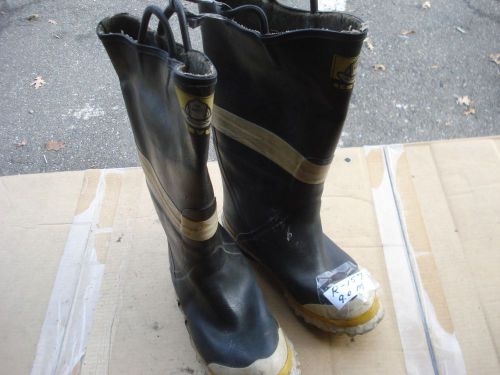 SERVUS  Firefighter Turn Out Gear Rubber Boots Steel Toe 9.0 M.....R-157