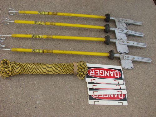 Hastings 6796 telescopic truck safety barrier with (4)6&#039; arms (4)danger signs h2 for sale
