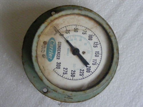 Antique Vintage CARRIER Condenser PRESSURE GAUGE Marshalltown Iowa CARRENE 7 OLD