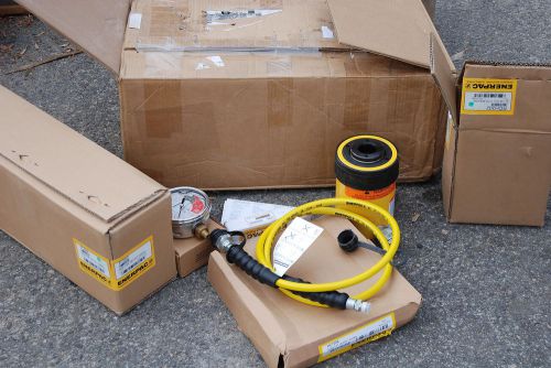 ENERPAC SCH-302H 30 TON HYDRAULIC HOLLOW CYLINDER KIT P-392 PUMP  NEW