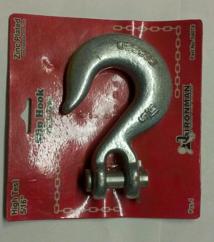 Slip hook clevis type ironman chain hook slip hook 5/16 zink for sale