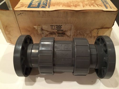 Hayward tc1300f 3&#034; pvc ball check valve flg viton new in box for sale