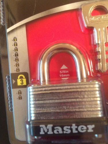 Master lock 22d 1-1/2&#034; wide laminated warded padlock with 5/8&#034; shackle height for sale