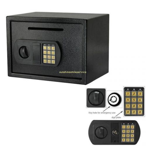14&#034; Electronic Digital Lock Keypad Safe Box Home Security Gun Cash Jewel w/2 key