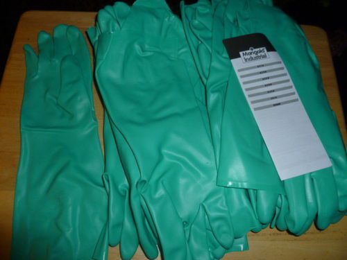 12 new pair g25g nitrile small size 7 chemical gloves for sale